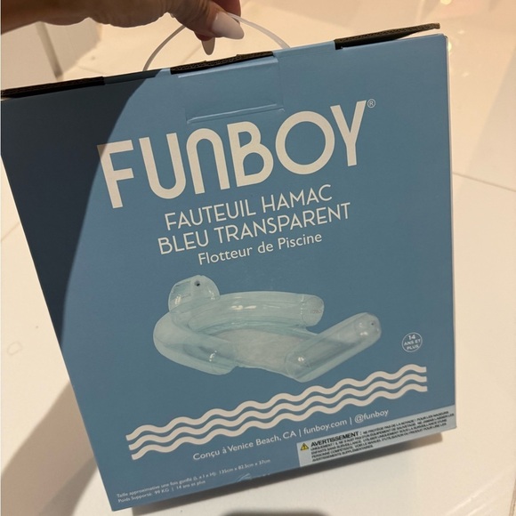 Funboy Other - Funboy- NWT mesh chair float- clear blue- 53in long!